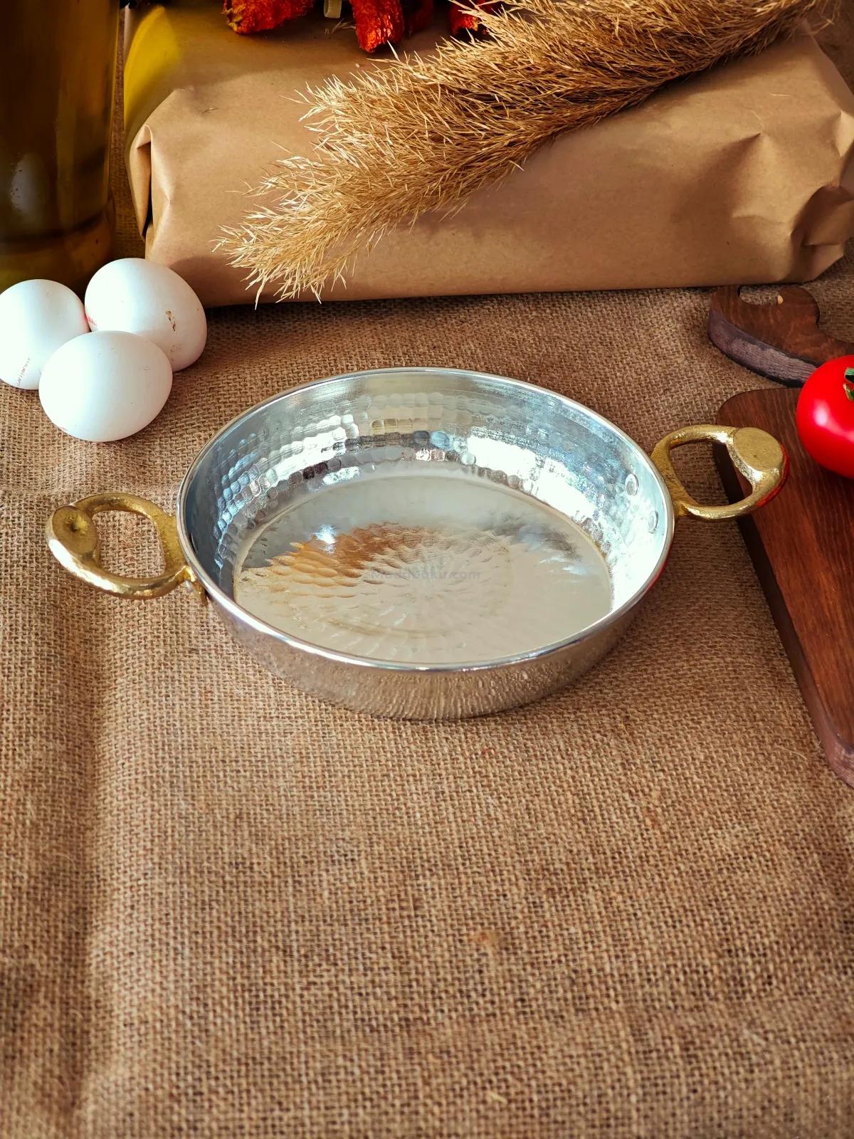 Bakır Tava İç Dış Kalaylı 18 cm - Görsel 2