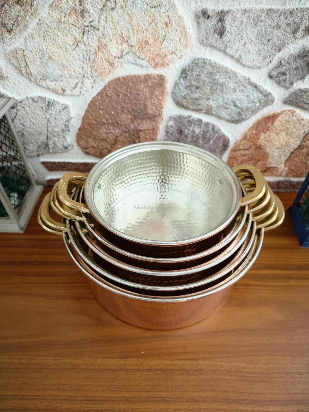 Bakır Tencere 22 Cm - Görsel 3