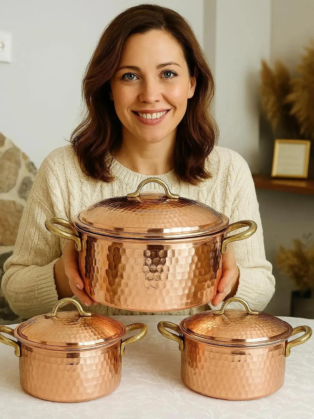 Bakır Tencere 30 Cm - Görsel 2