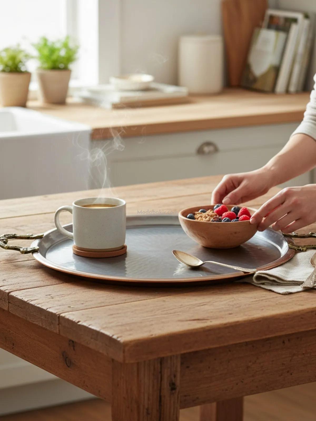 Bakır Vintage Tepsi - Görsel 2