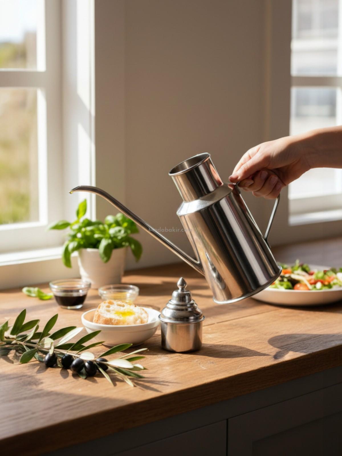 Bakır Yağdanlık Gümüş - Görsel 3