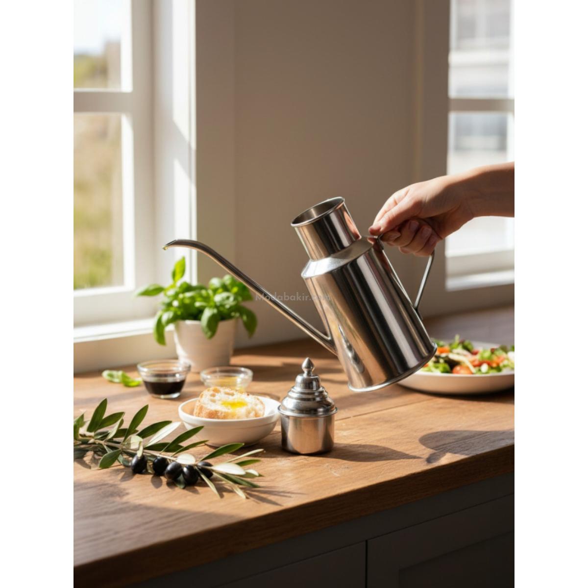 Bakır Yağdanlık Gümüş - Görsel 3