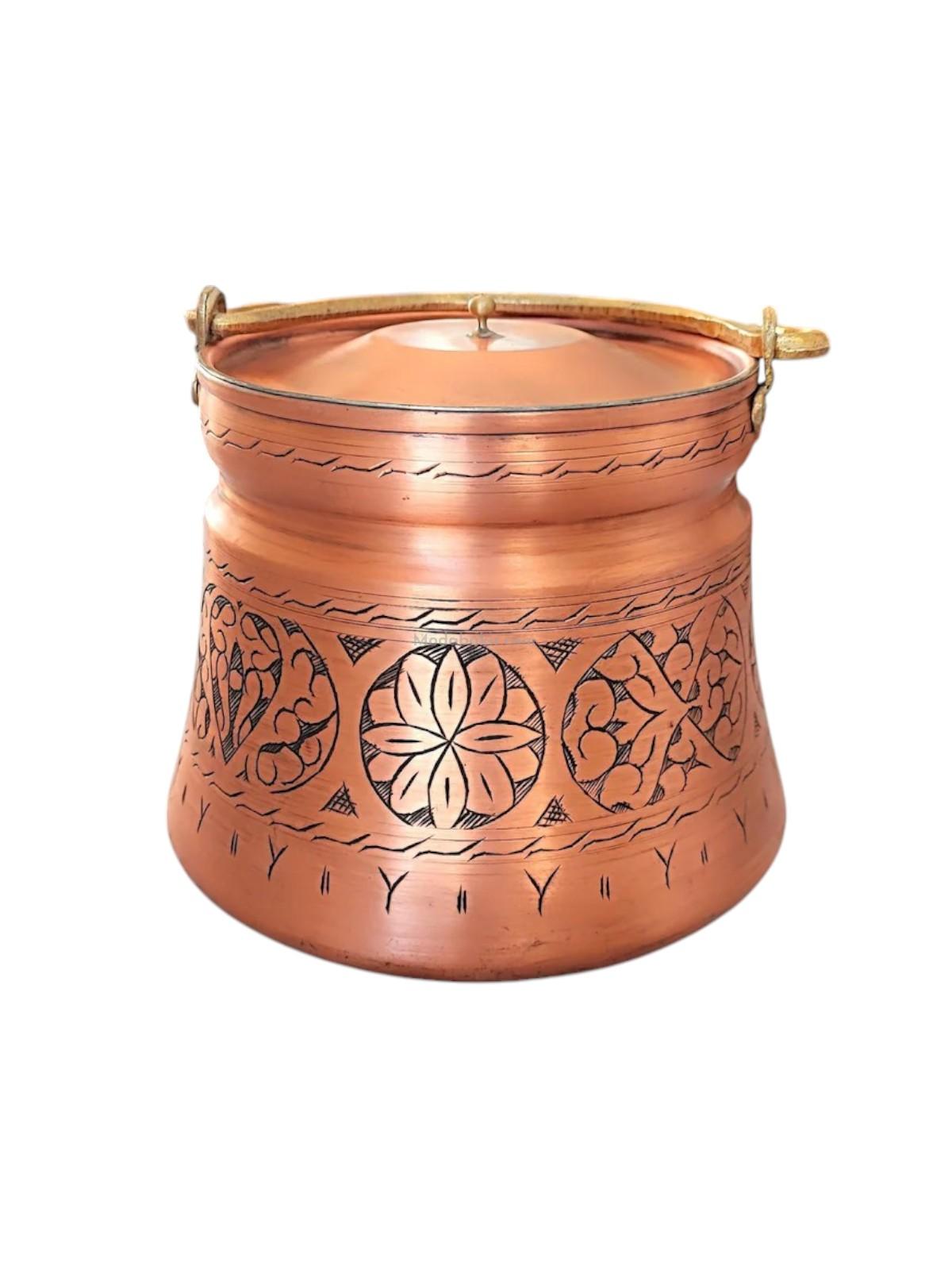 Bakır Yoğurt Bakraç 3 Lt Kırmızı - Görsel 3