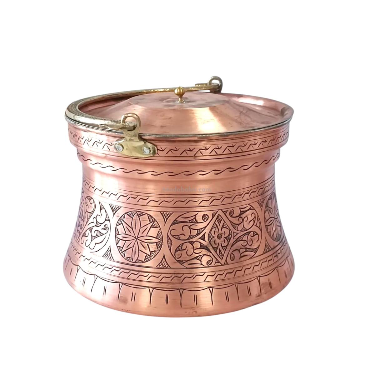 Bakır Yoğurt Bakraç 3 Lt Kırmızı - Görsel 4