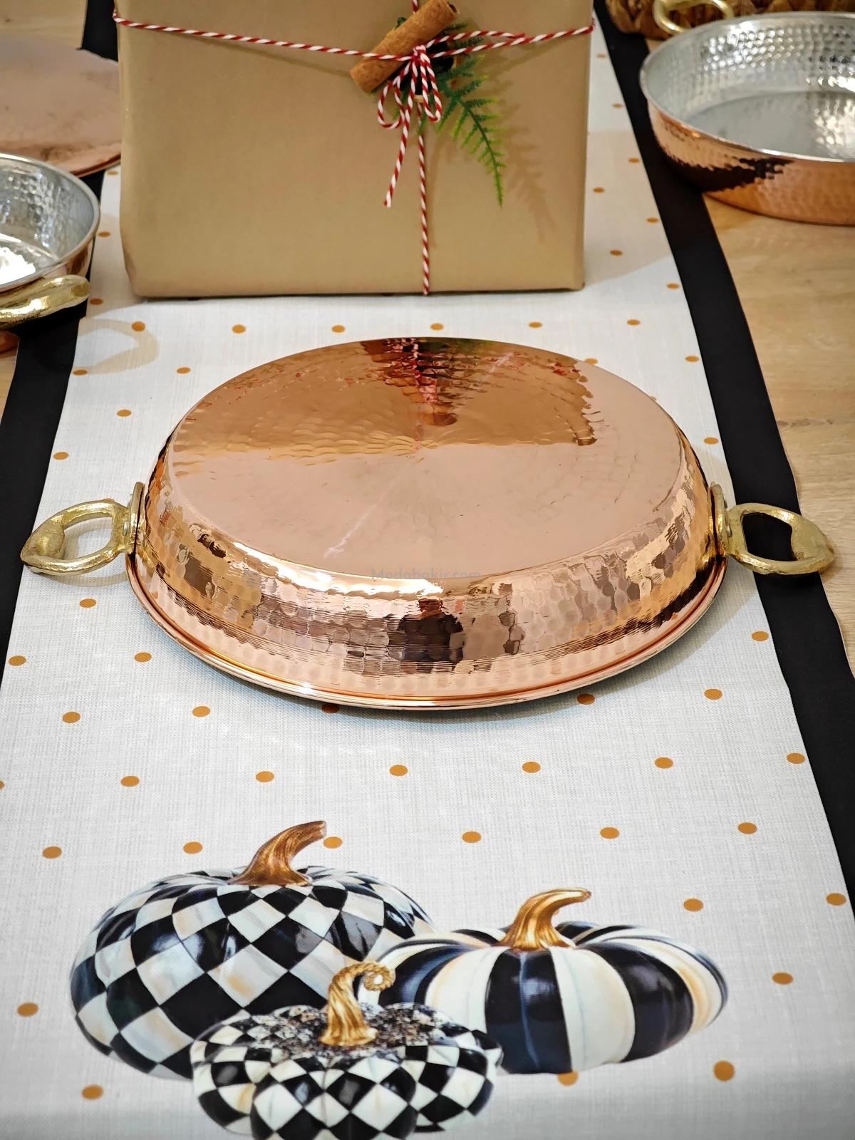 Bakır Yumurta Sahani 22 cm - Görsel 4