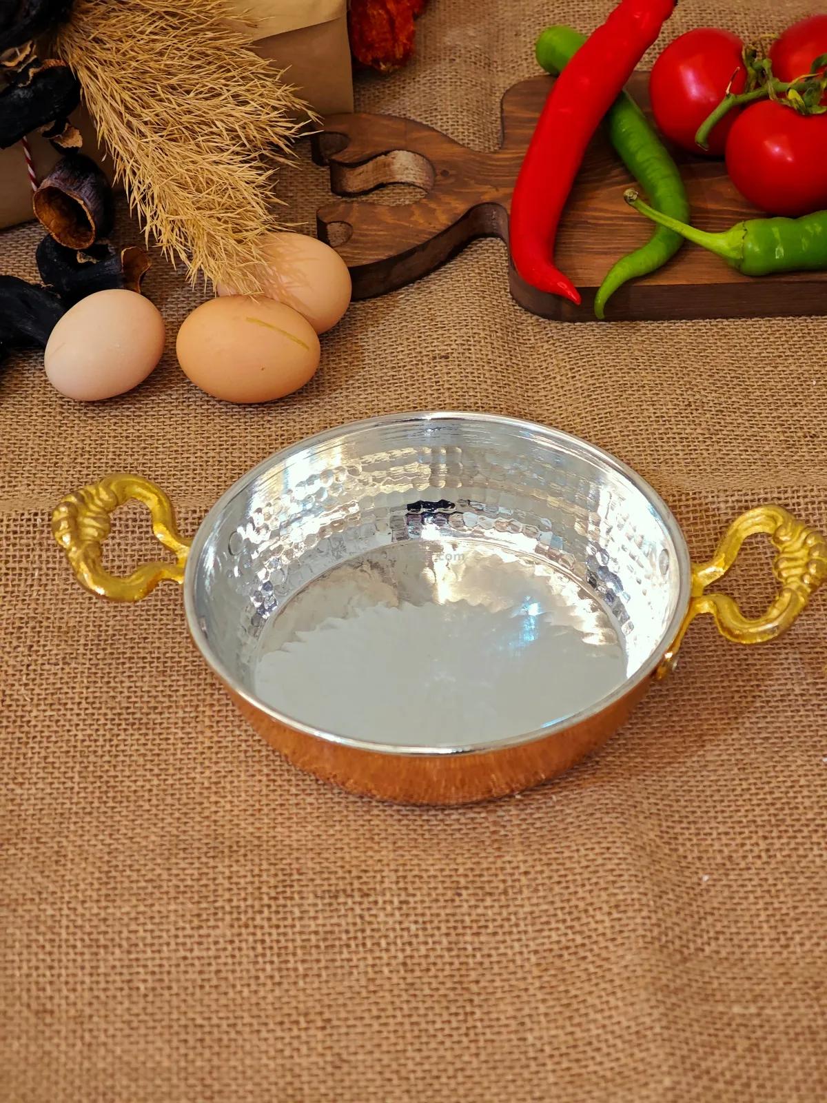 Bakır Yumurta Tava 16 cm - Görsel 4
