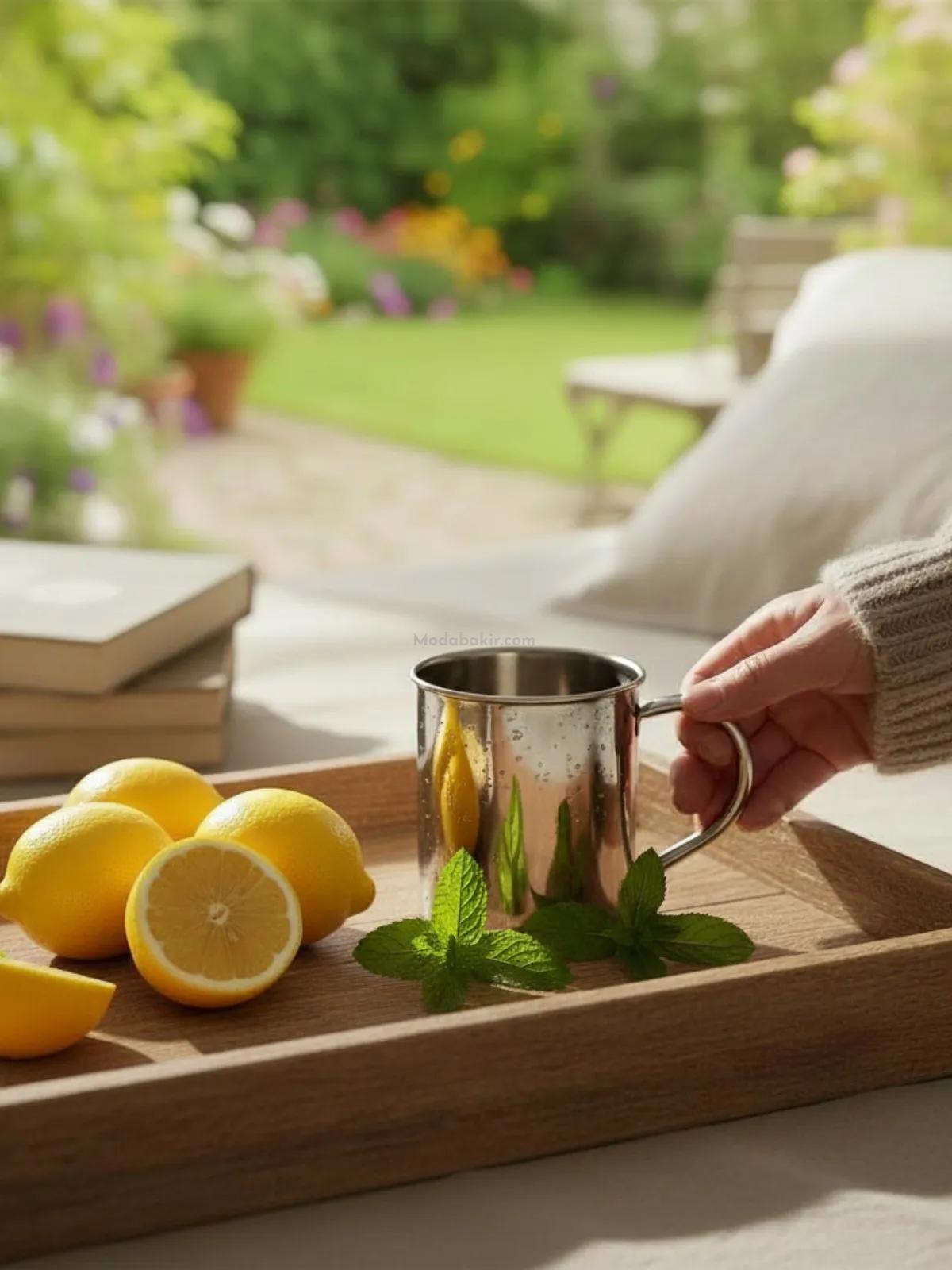 Bakır Zarif Kupa Bardak - Görsel 3