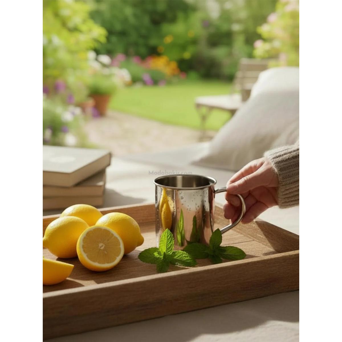 Bakır Zarif Kupa Bardak - Görsel 3