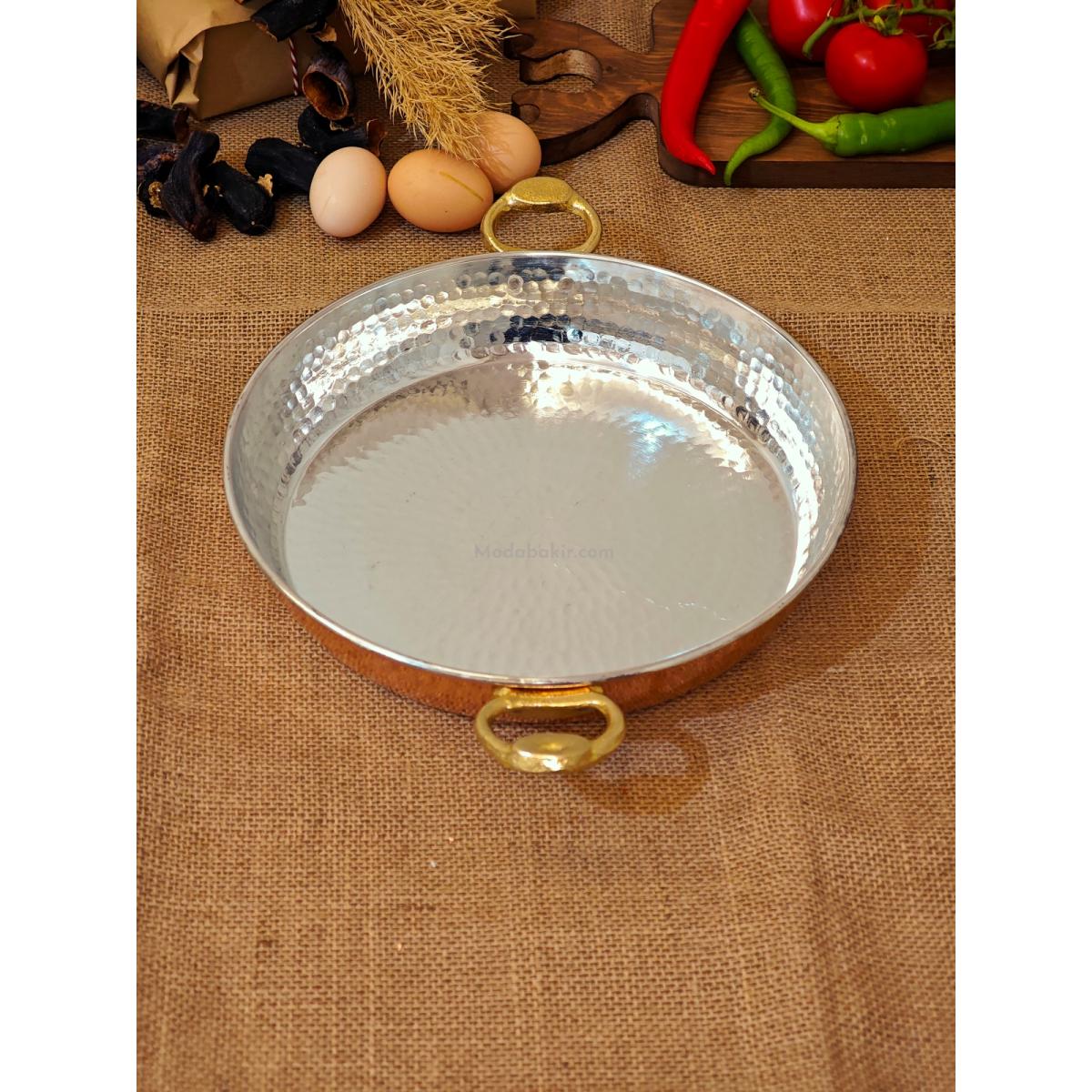 Bakır Yumurta Sahani 24 cm - Görsel 3