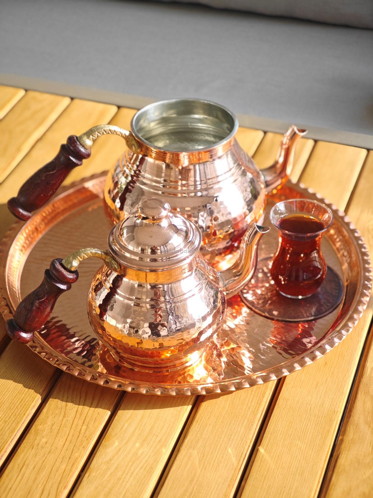 Büyük Boy Bakır Çaydanlık - Görsel 2