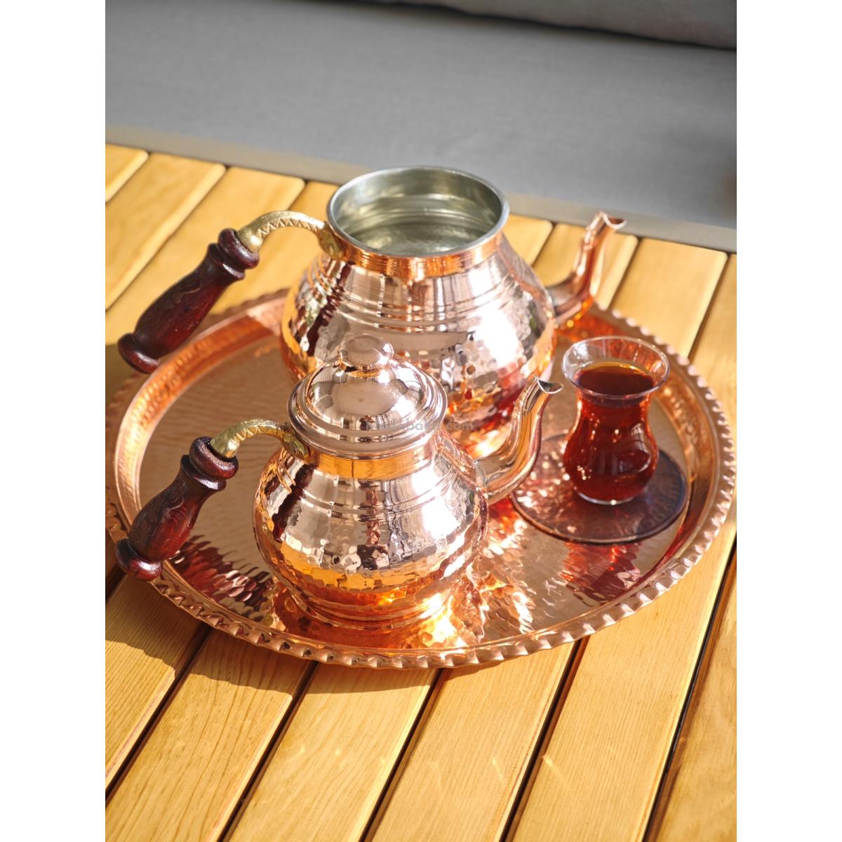 Büyük Boy Bakır Çaydanlık - Görsel 2