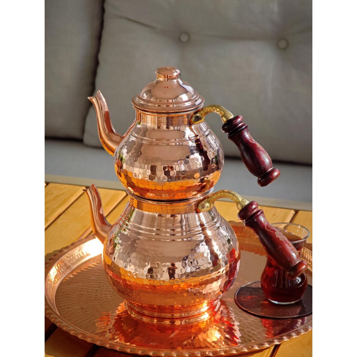 Büyük Boy Bakır Çaydanlık - Görsel 4