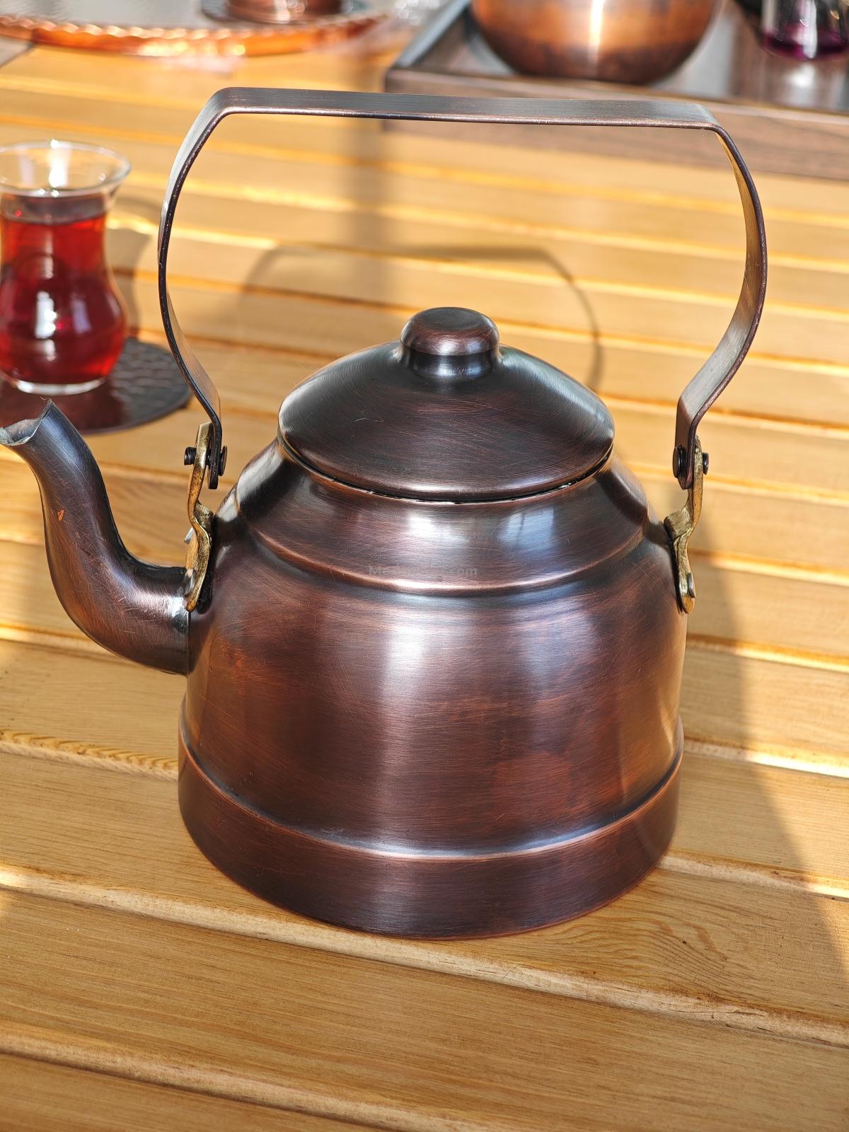 Çay Durağı Bakır Demlik Oksit Renk - Görsel 2