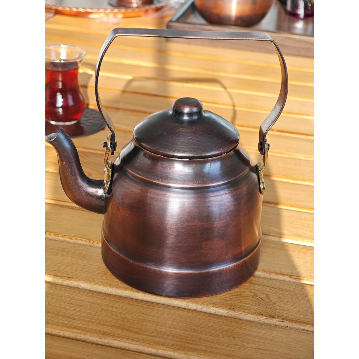 Çay Durağı Bakır Demlik Oksit Renk - Görsel 2