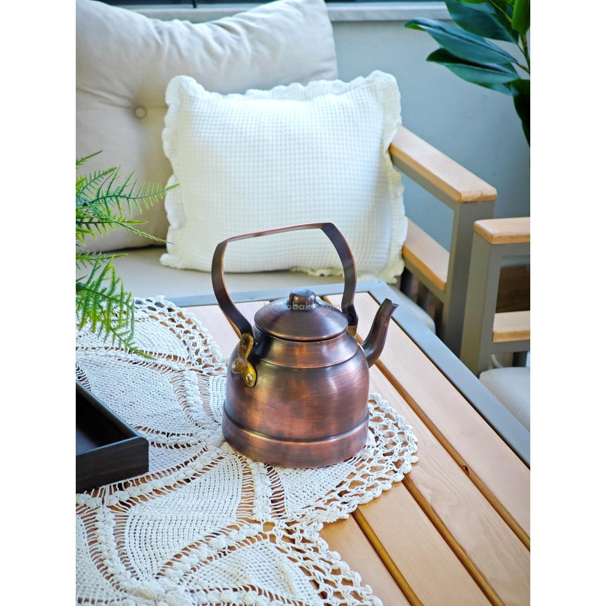 Çay Durağı Bakır Demlik Oksit Renk - Görsel 4