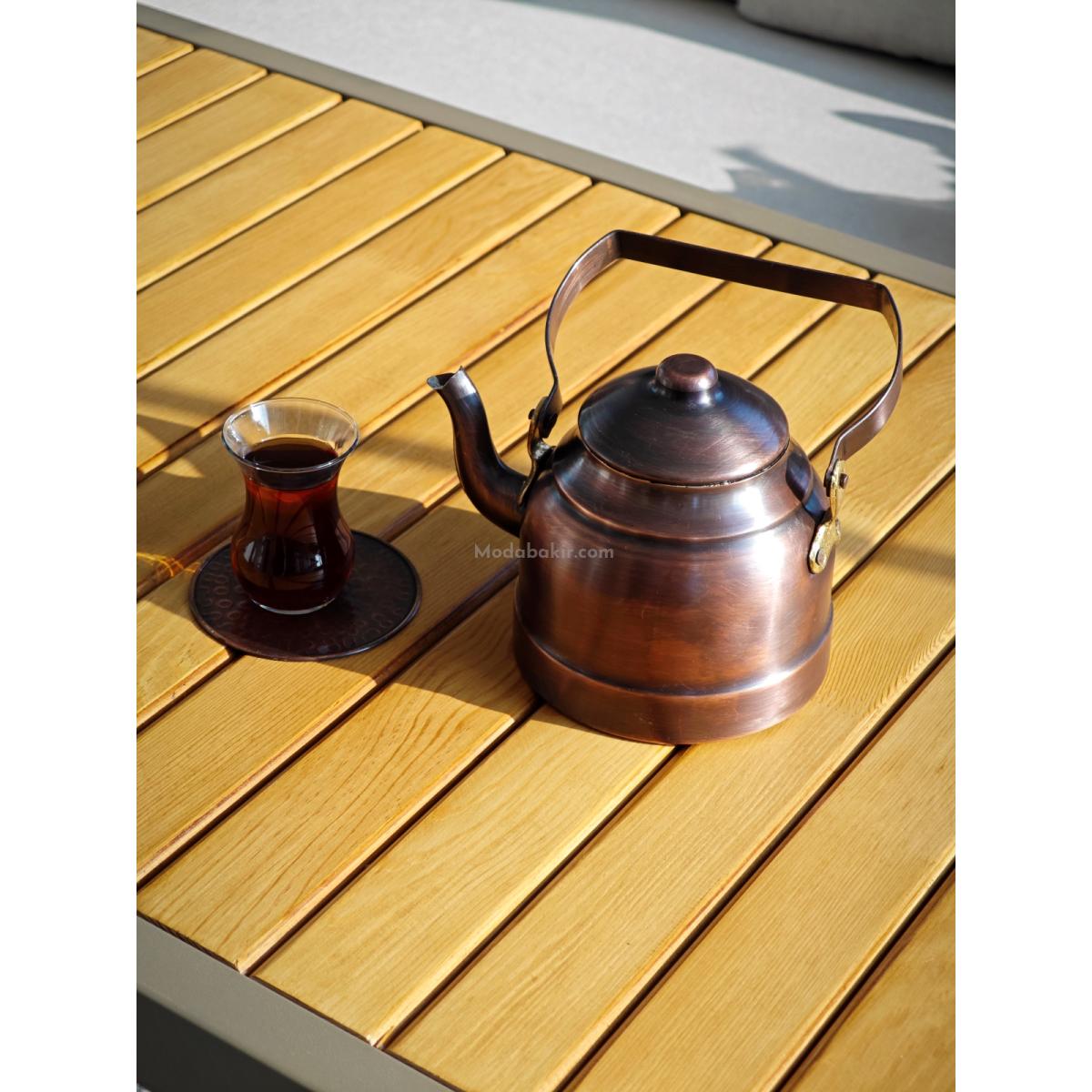 Çay Durağı Bakır Demlik Oksit Renk - Görsel 6