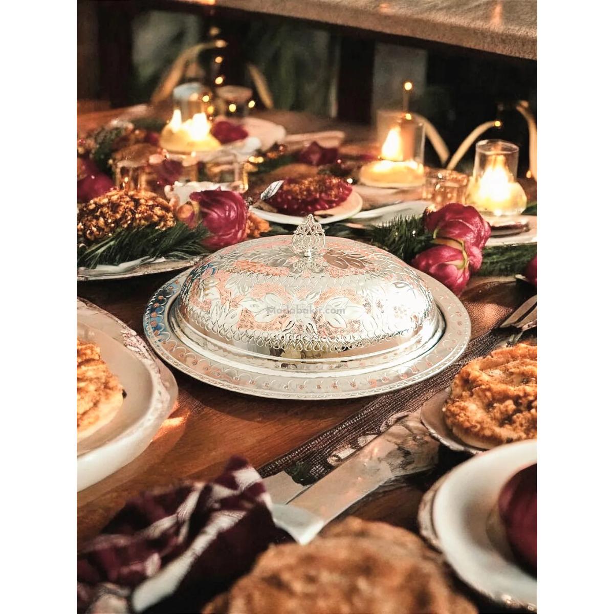 Çift Renk Bakır Kayık Tabak 30 Cm - Görsel 2