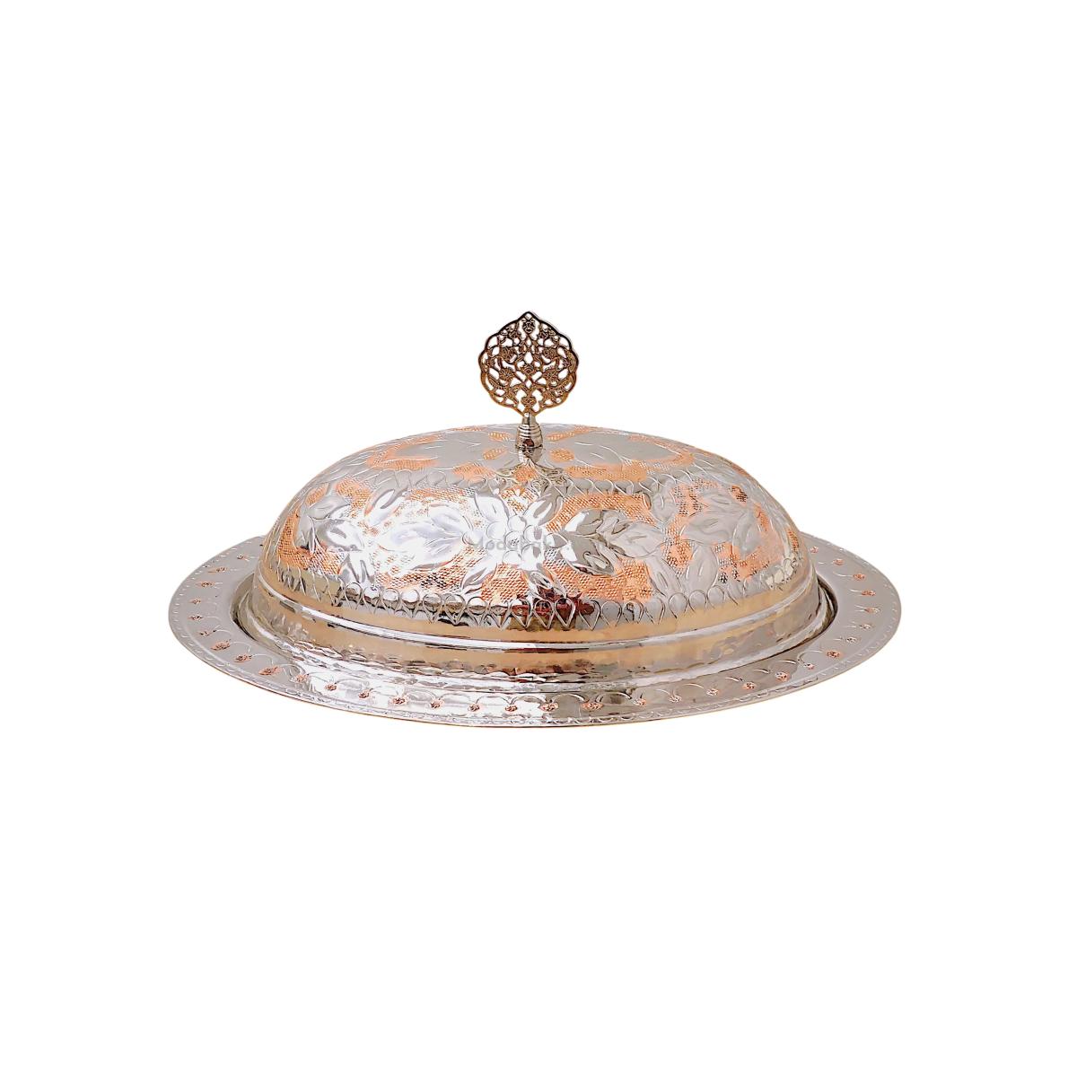 Çift Renk Bakır Kayık Tabak 35 Cm - Görsel 1