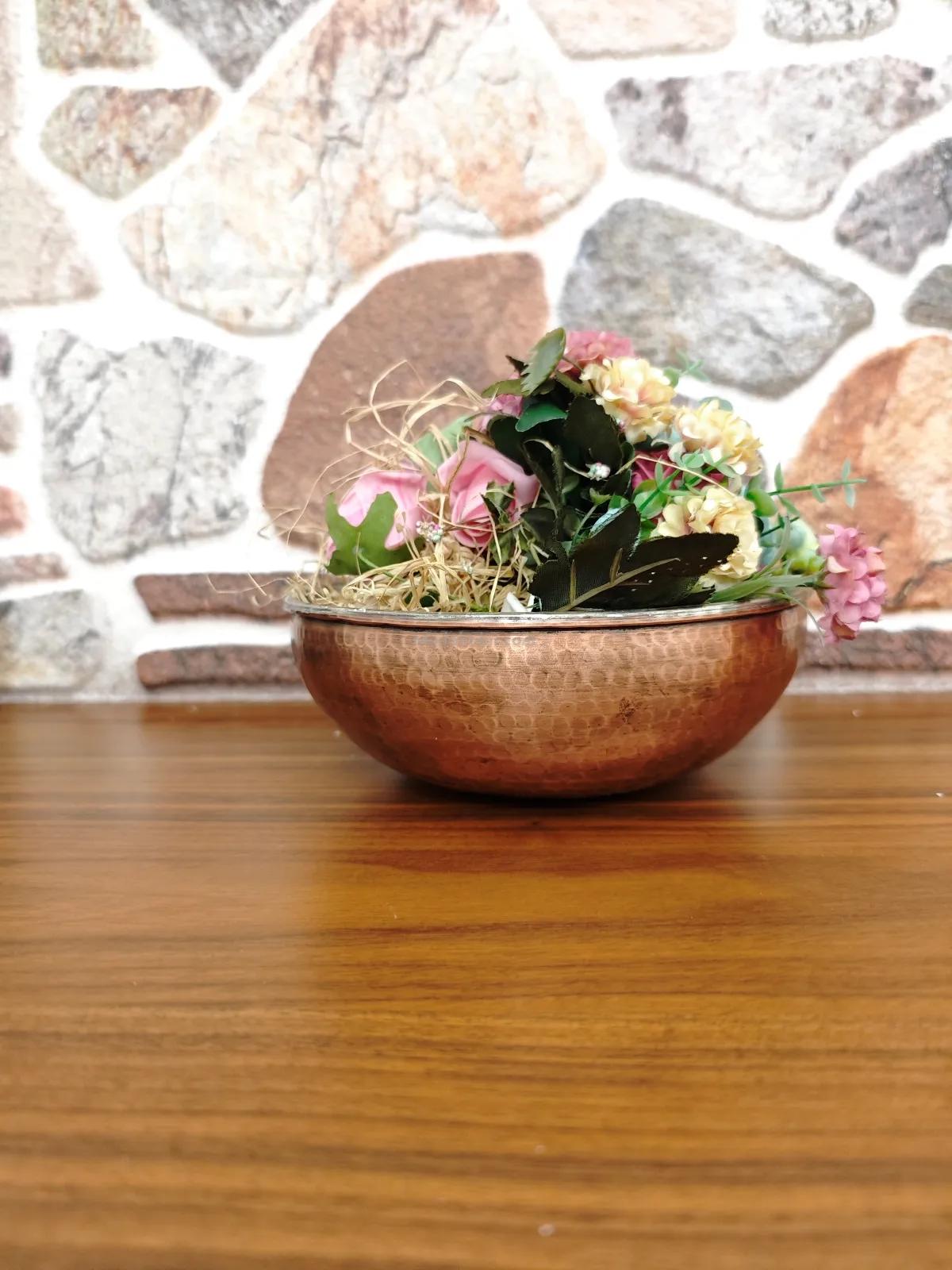 Dekoratif Bakır Kase - Görsel 2