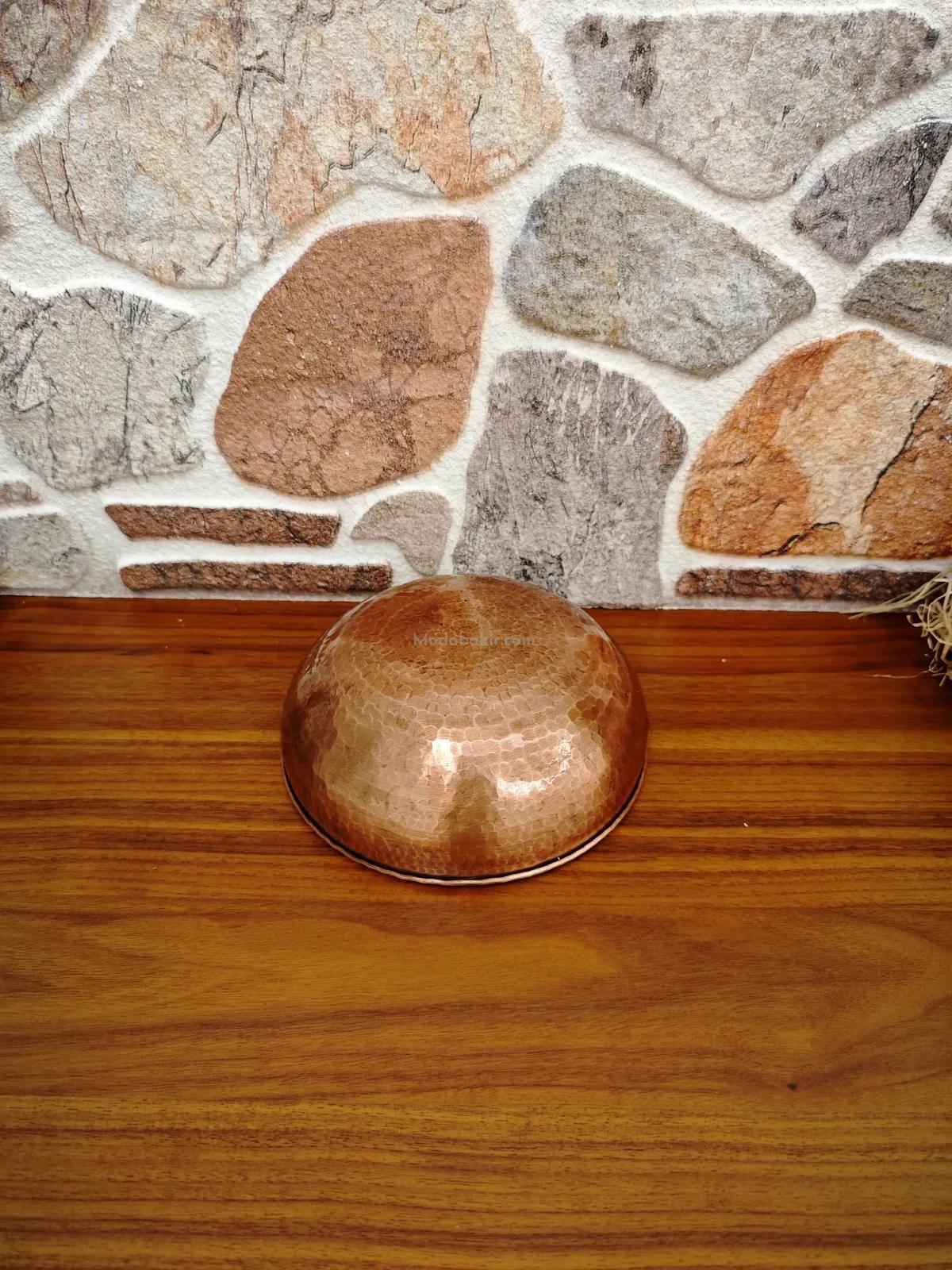 Dekoratif Bakır Kase - Görsel 3