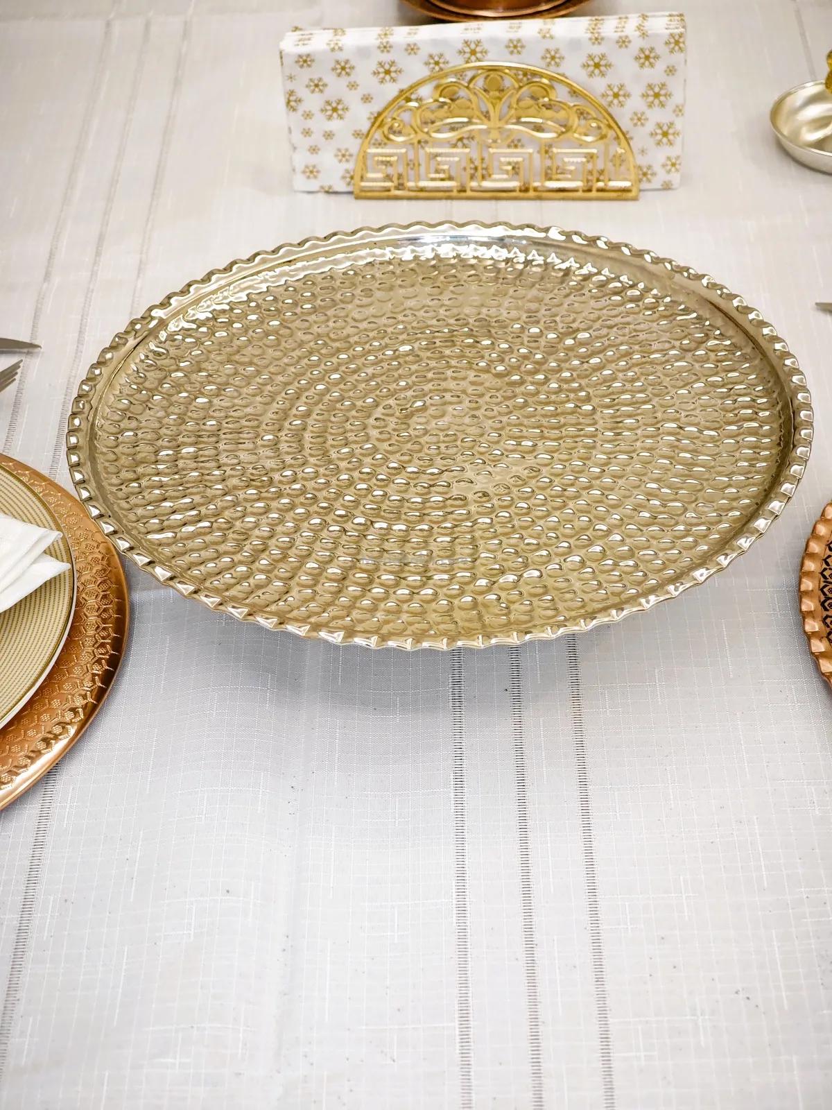 Gümüş Kaplama Bakır Pasta Standı - Görsel 5