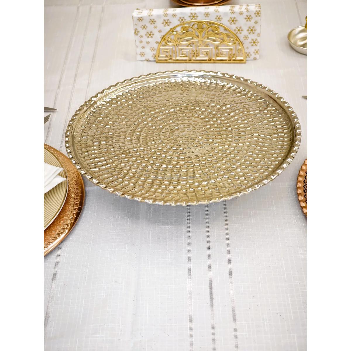 Gümüş Kaplama Bakır Pasta Standı - Görsel 5