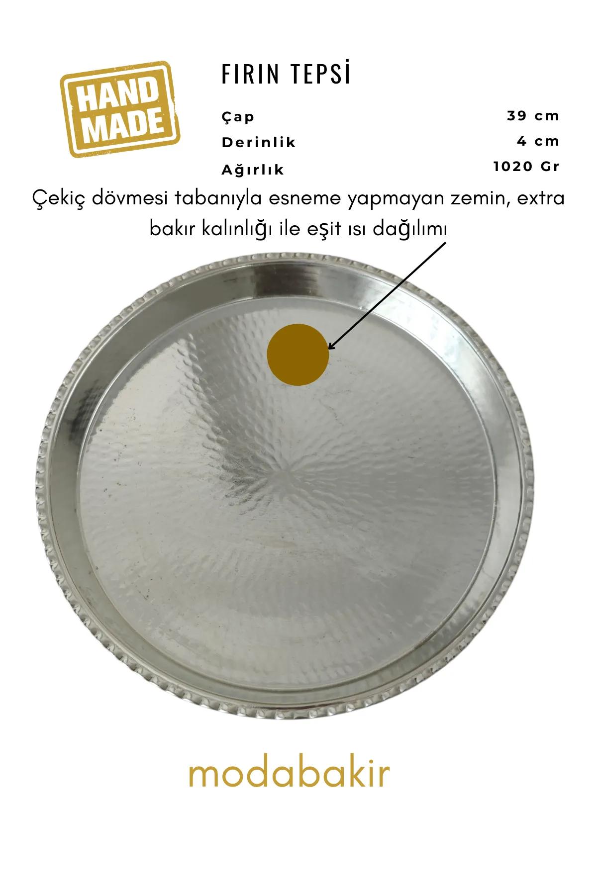 Kalaylı Bakır Fırın Tepsisi 39 Cm - Görsel 1