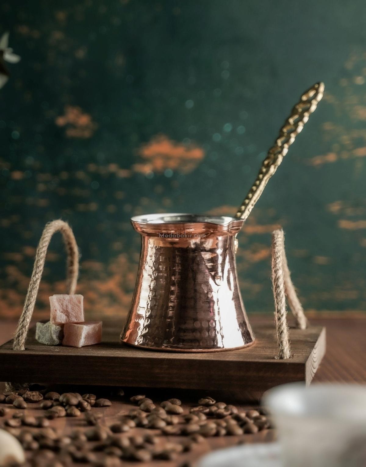 Kalın Bakır Cezve 4 Kişilik - Görsel 2