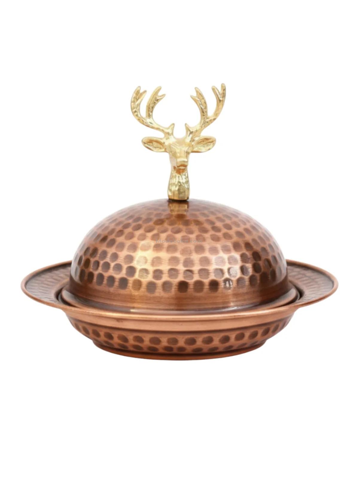 Kapaklı Bakır Lokumluk - Görsel 1