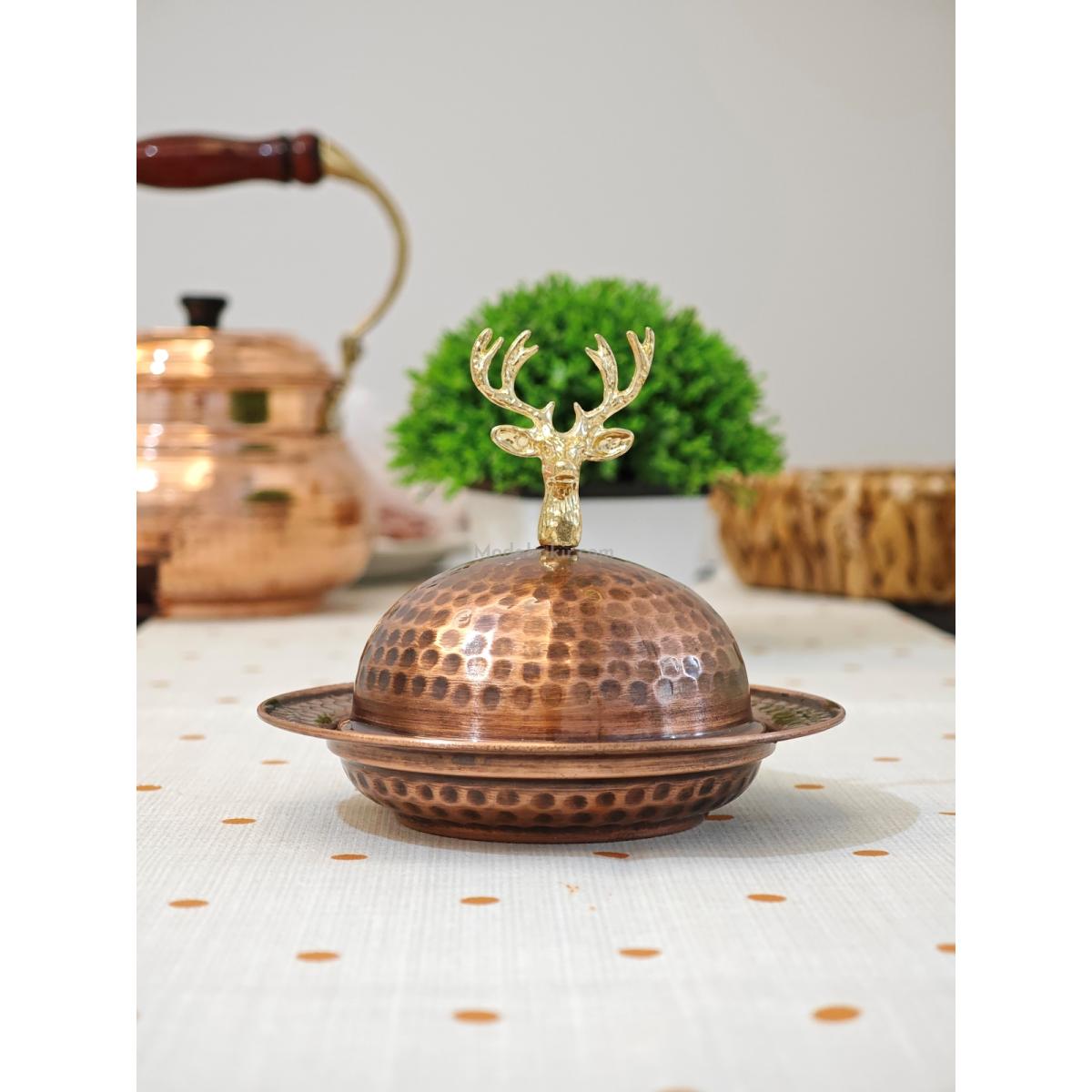 Kapaklı Bakır Lokumluk - Görsel 2