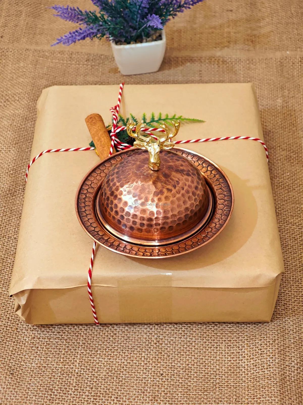 Kapaklı Bakır Lokumluk - Görsel 3