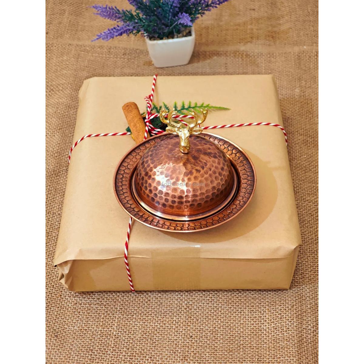 Kapaklı Bakır Lokumluk - Görsel 3