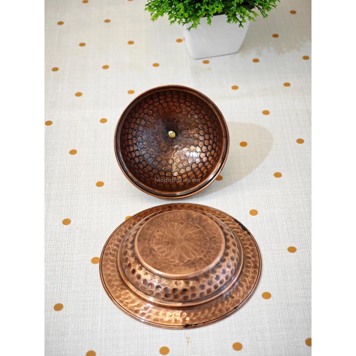 Kapaklı Bakır Lokumluk - Görsel 5