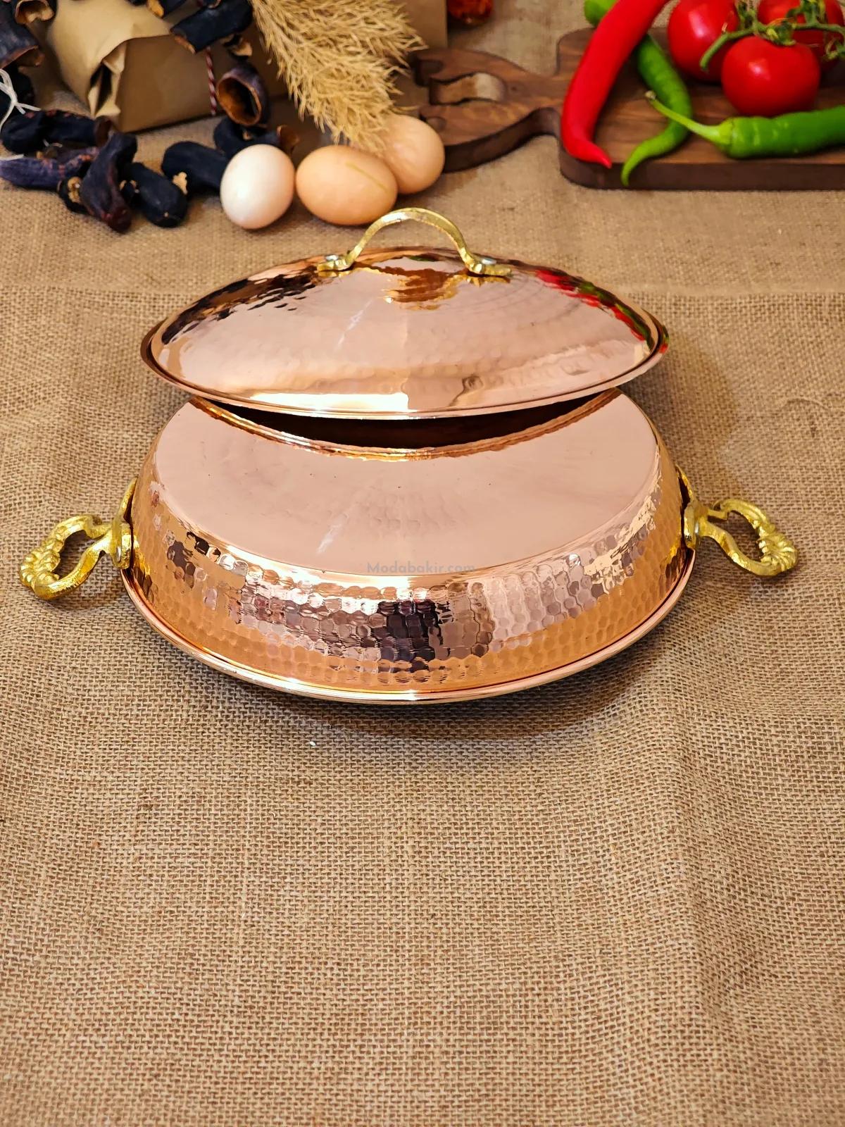 Kapaklı Bakır Tava 20 cm - Görsel 5