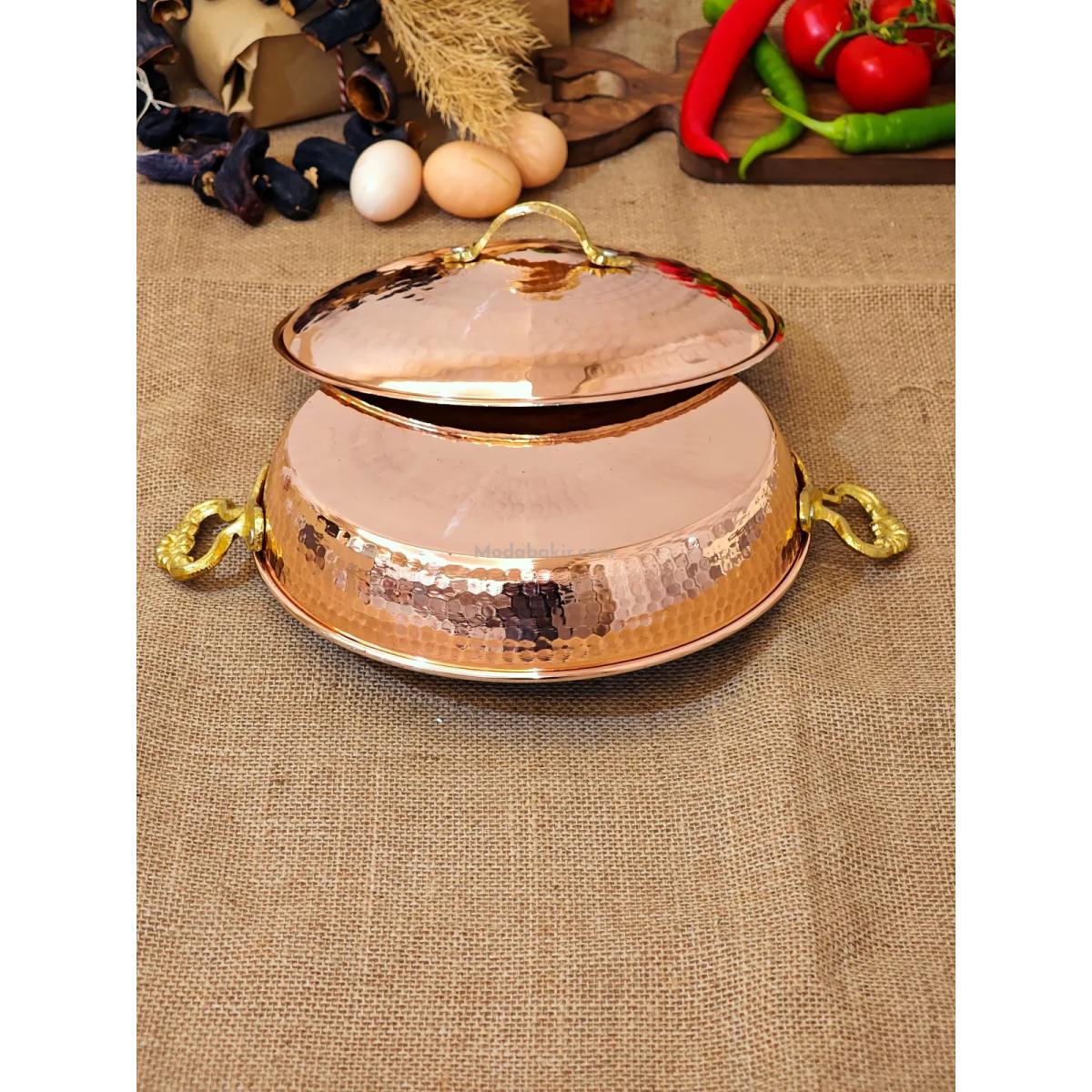 Kapaklı Bakır Tava 20 cm - Görsel 5