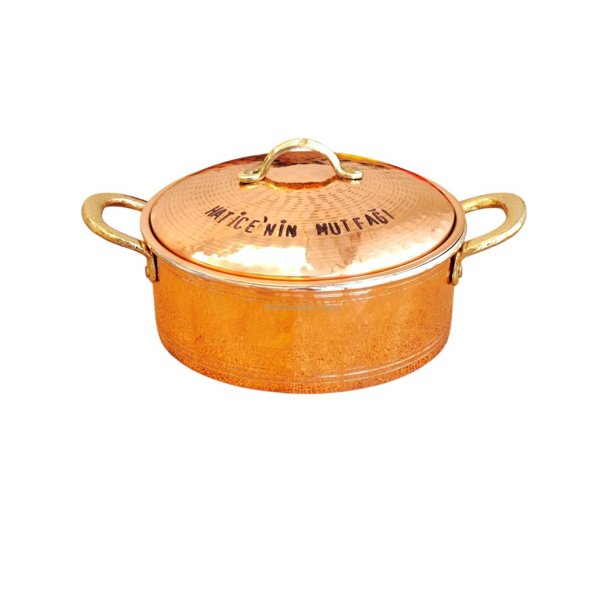 Kişiselleştirilmiş Bakır Tencere 22 cm - Görsel 1
