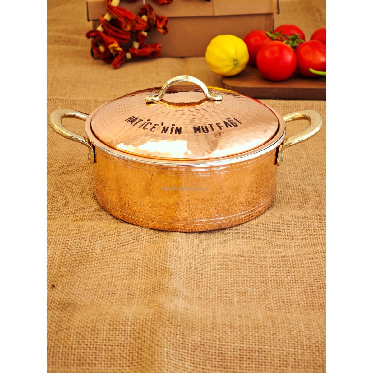 Kişiselleştirilmiş Bakır Tencere 22 cm - Görsel 2