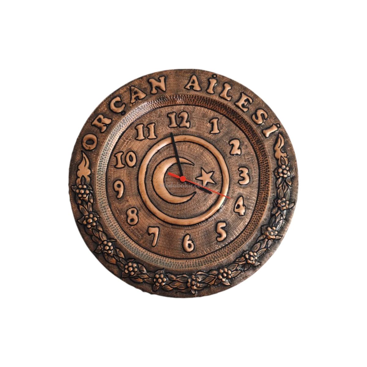 Kişiye Özel Bakır Duvar Saati - Görsel 1