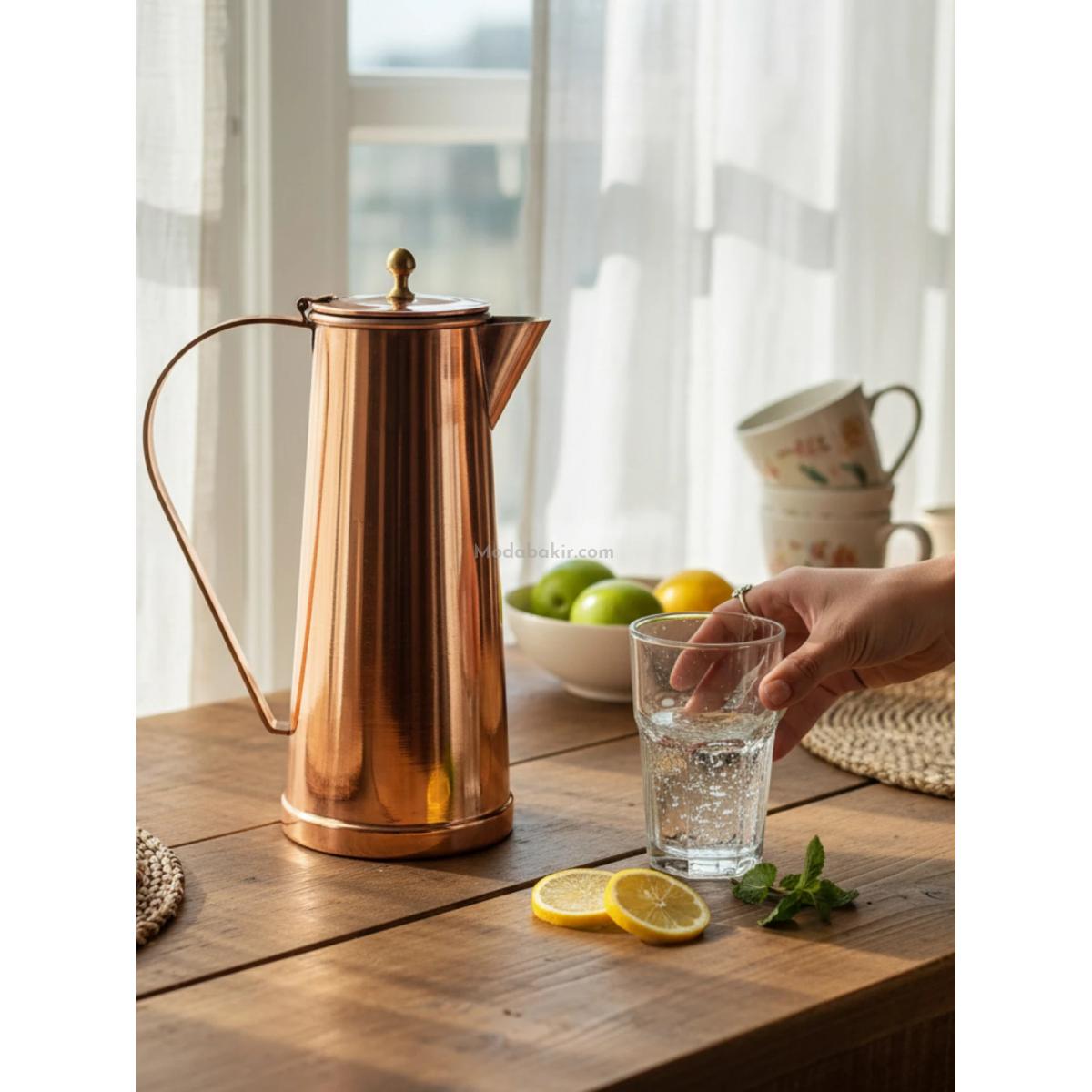 Konik Bakır Sürahi - Görsel 2