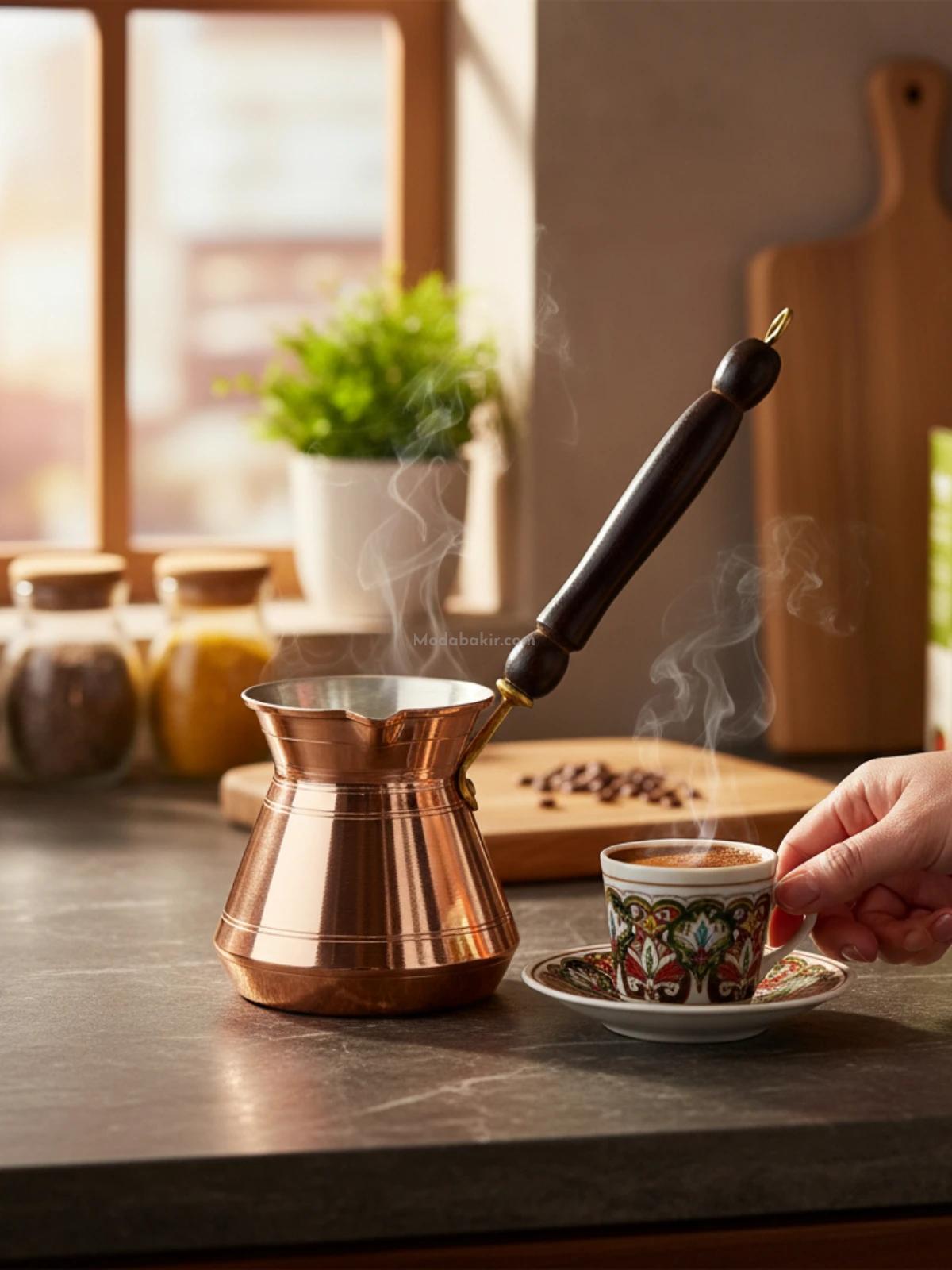 Maras Bakır Cezve 6 Kişilik - Görsel 2