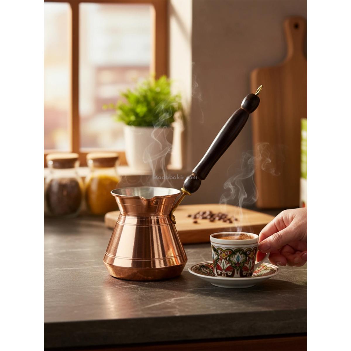 Maras Bakır Cezve 6 Kişilik - Görsel 2