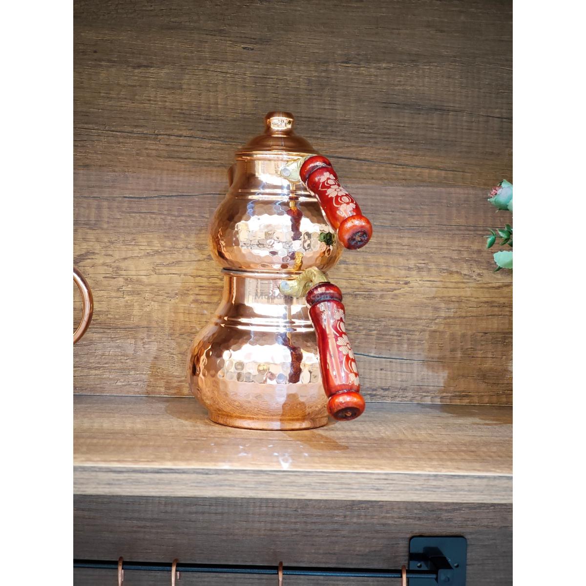 Midi Boy Bakır Çaydanlık - Görsel 2