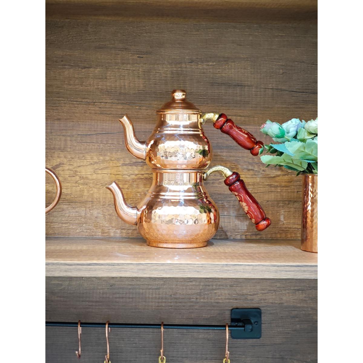 Midi Boy Bakır Çaydanlık - Görsel 5