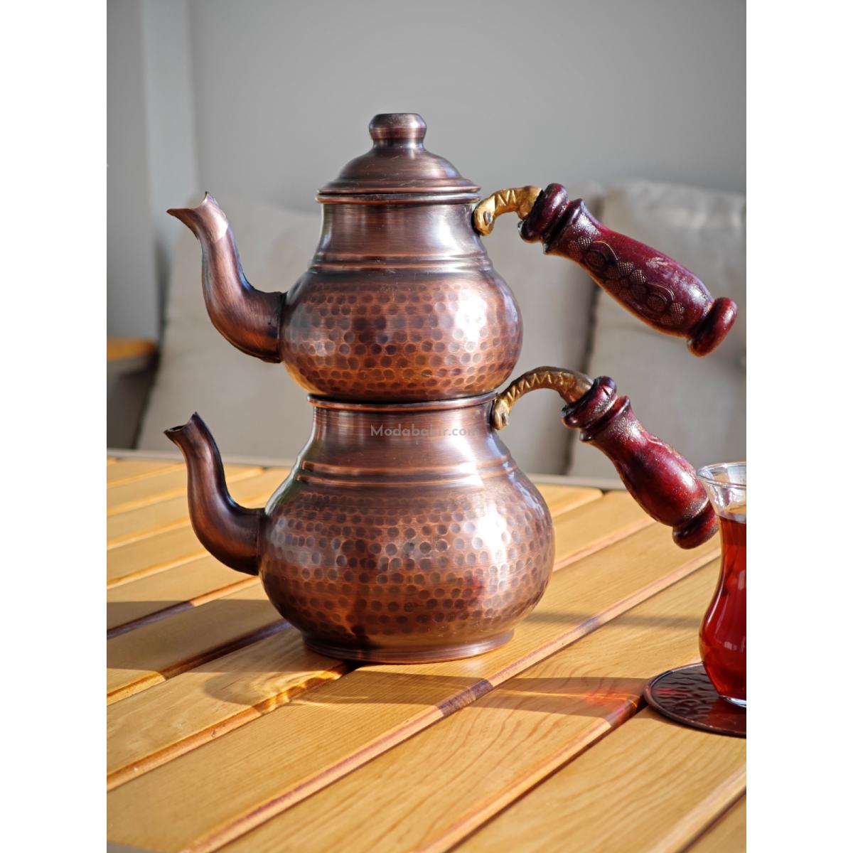 Mini Boy Bakır Çaydanlık Oksit - Görsel 2