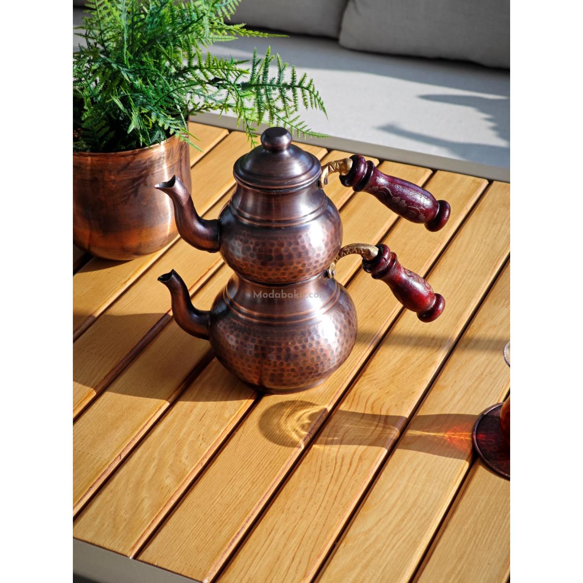 Mini Boy Bakır Çaydanlık Oksit - Görsel 3