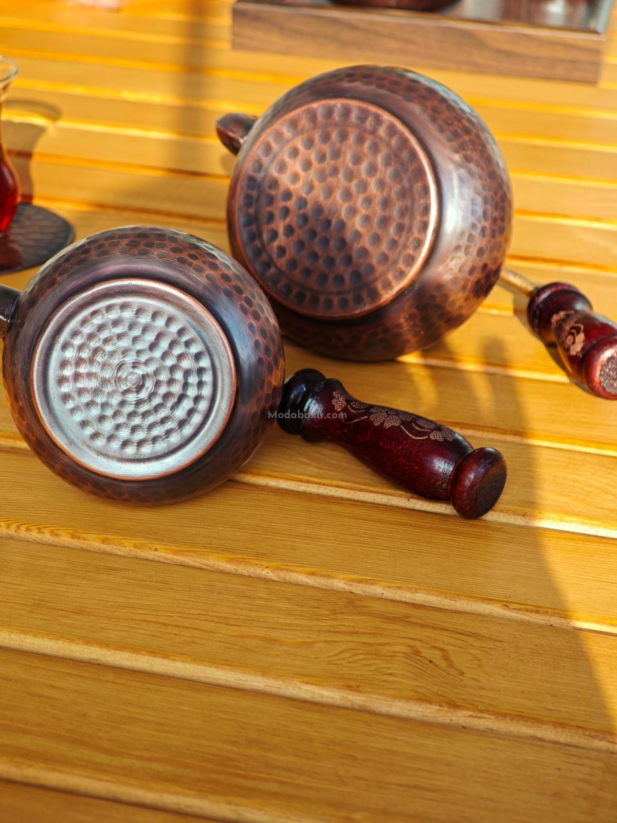 Mini Boy Bakır Çaydanlık Oksit - Görsel 4