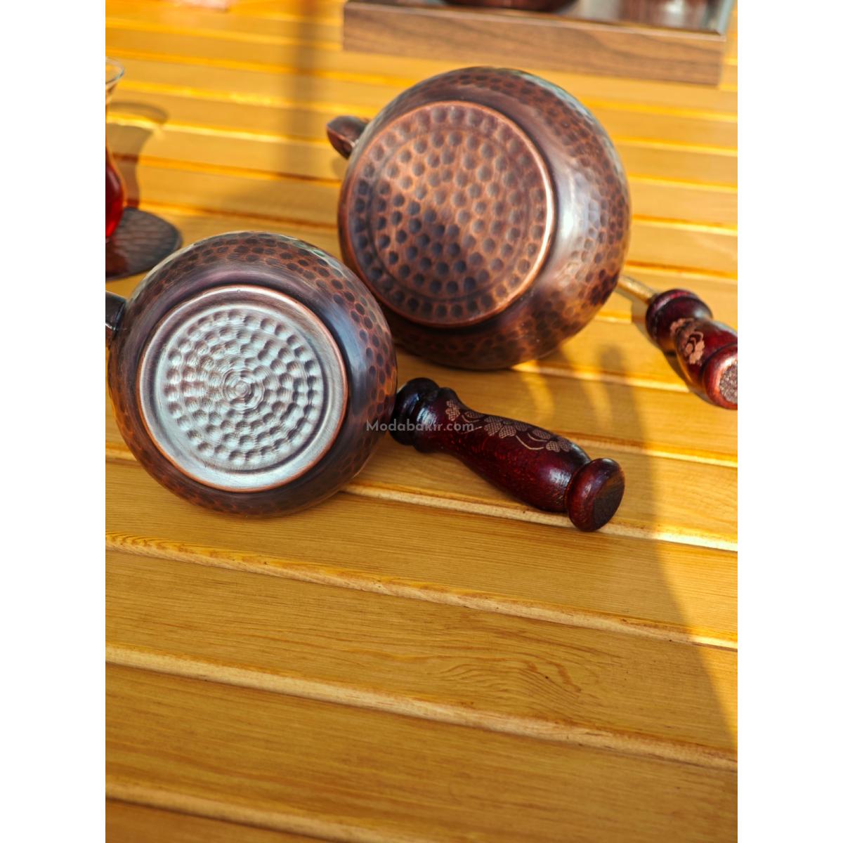 Mini Boy Bakır Çaydanlık Oksit - Görsel 4