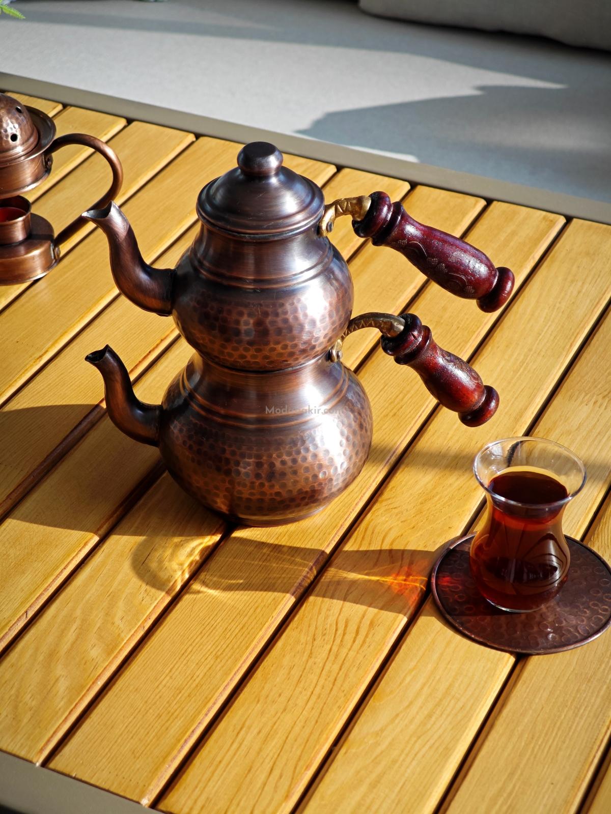 Mini Boy Bakır Çaydanlık Oksit - Görsel 5