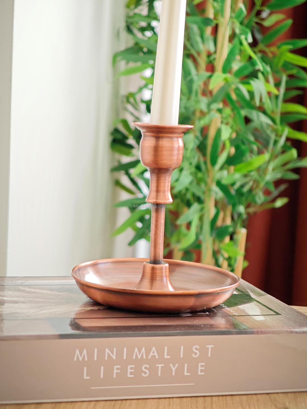 Moda Bakır Dekoratif Mumluk Oksit - Görsel 2