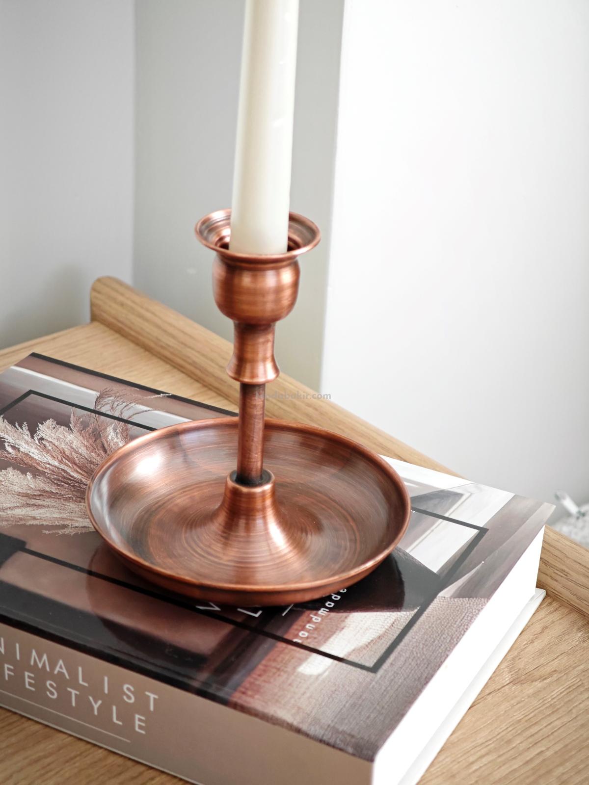 Moda Bakır Dekoratif Mumluk Oksit - Görsel 3